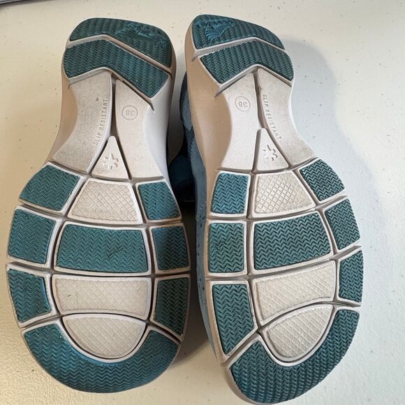 Dansko Emmy Blue Suede Mary Jane Flats Size 38 - Picture 14 of 14